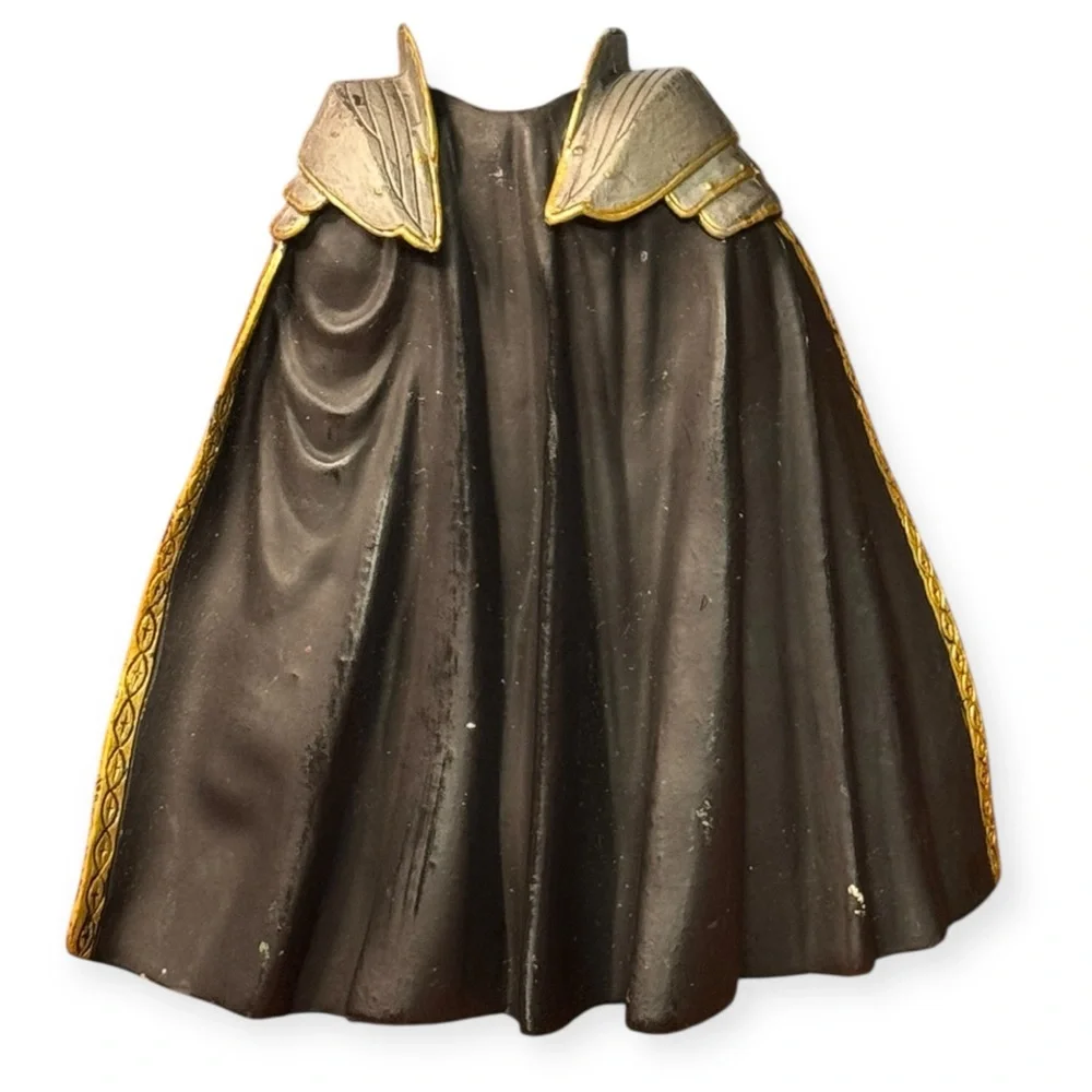 Elegant Black and Gold Cloak - MINAS TIRITH‎ CITADEL GUARD LORD o/t RINGS ToyBiz
